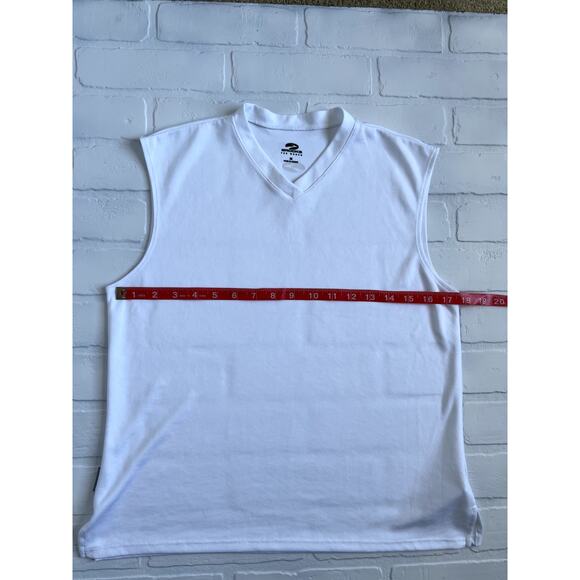 Brooks Women's White Athletic Running Sleeveless Vneck Breathable Tank-sz M - Picture 7 of 8